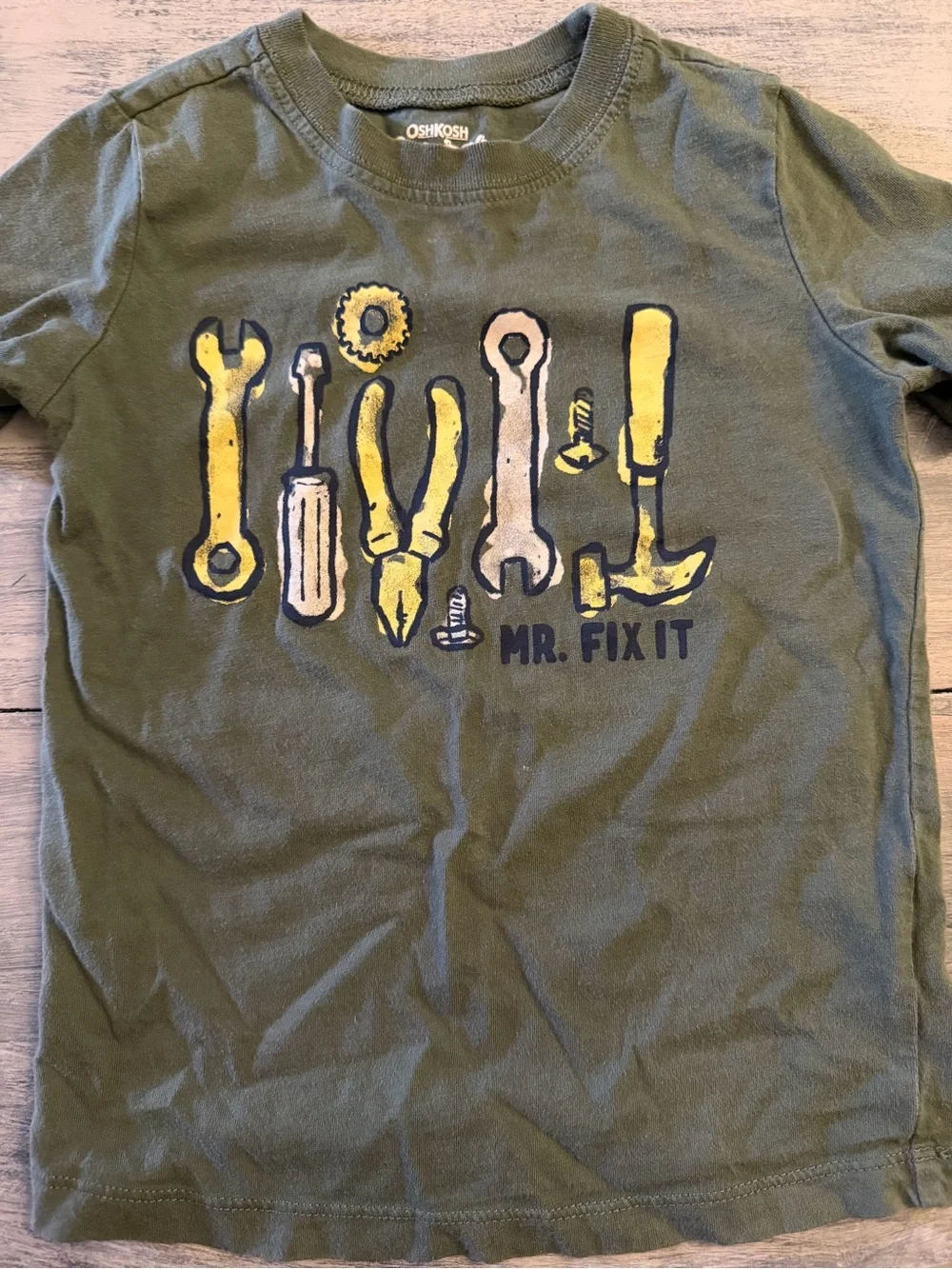 OshKosh Mr. Fix It Tool Tee & Denim Shorts - Green & Blue